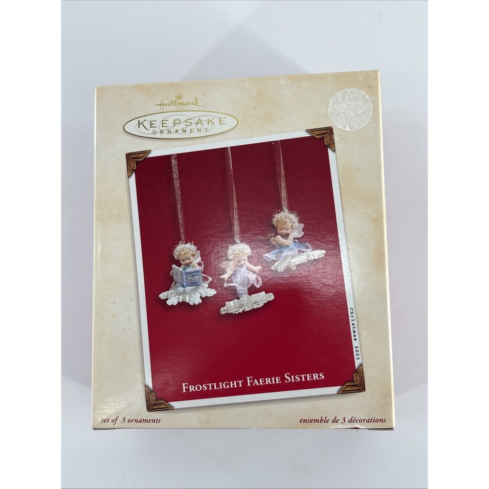 Hallmark Keepsake Frostlight Faerie Sisters Ornaments Set of 3  2003 Dv155